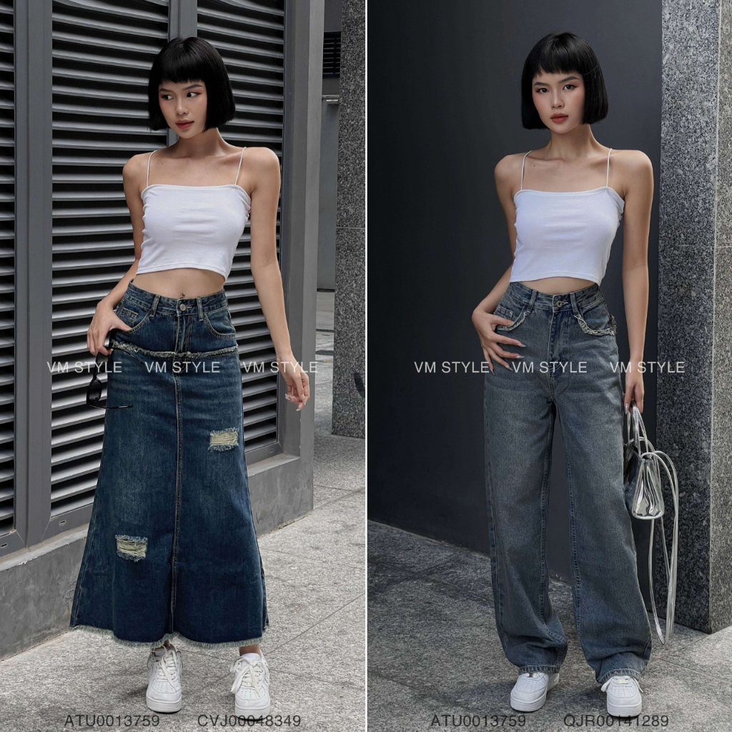 Áo croptop hai dây trơn VMSTYLE đi biển không tay dáng ôm basic mềm mịn cao cấp thời trang mùa hè - ATU00137