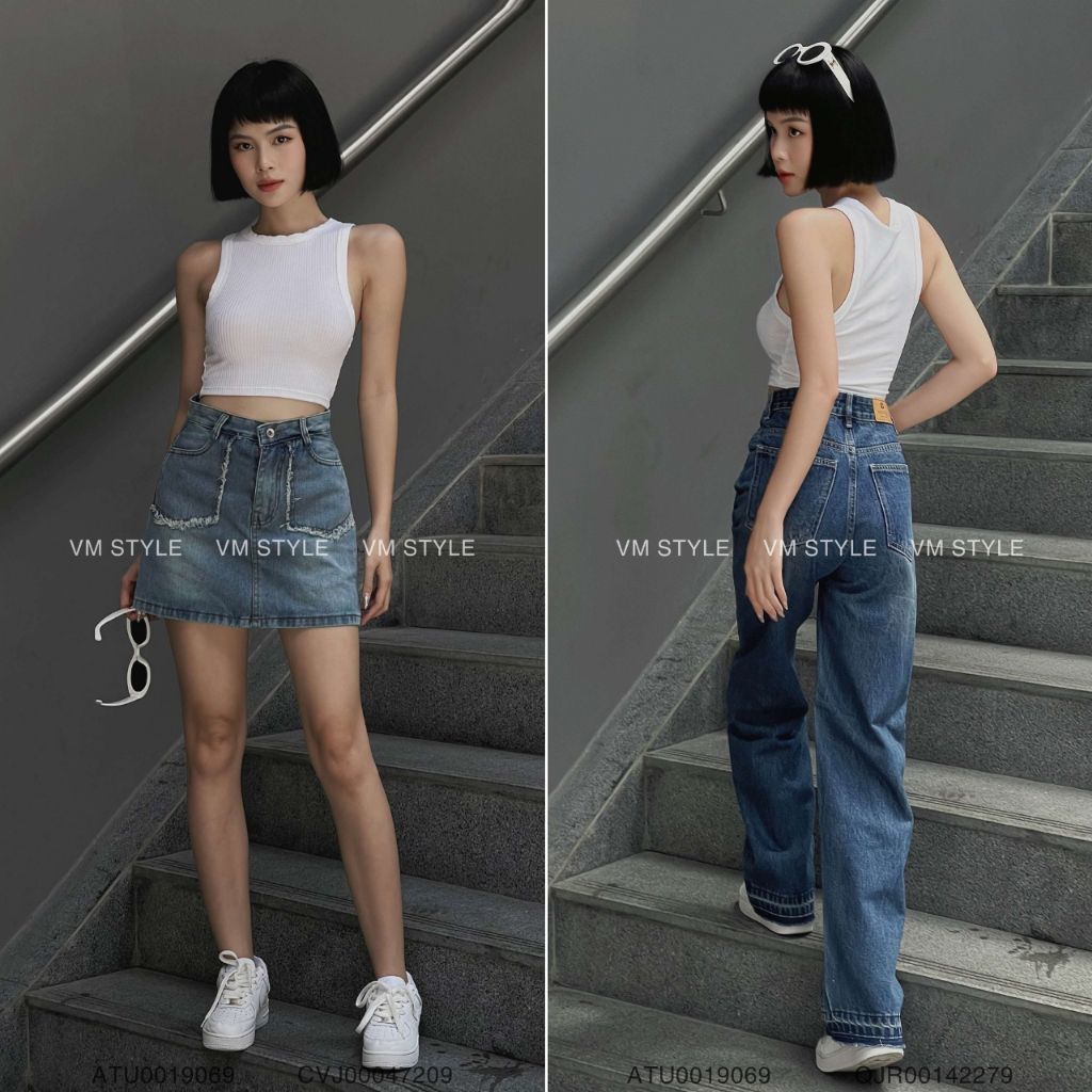 Áo thun 3 lỗ VMSTYLE croptop đi biển gân tăm co dãn trơn nhiều màu thời trang mùa hè 20479 - ATU00190