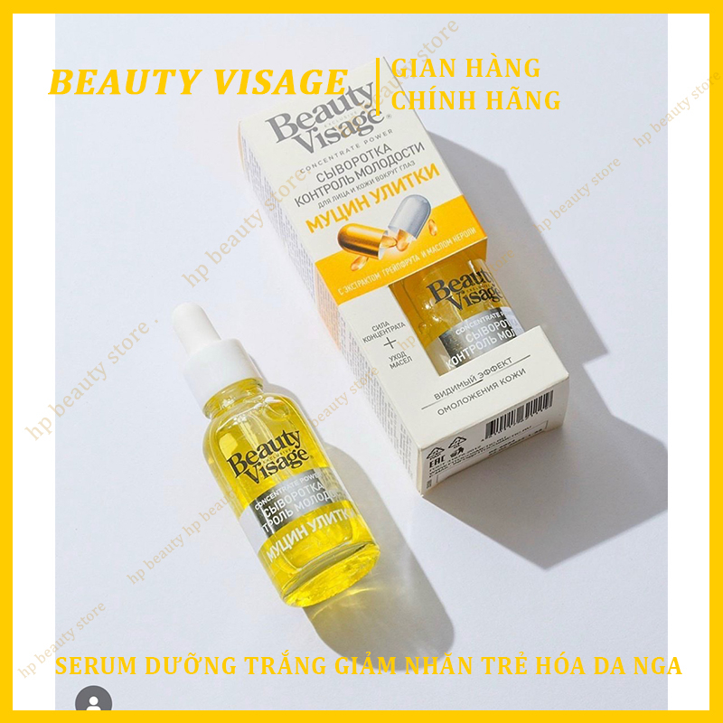 Serum Ốc Sên Tái Tạo Beauty Visage Nga 30ml Dưỡng Trắng, Giảm Nhăn Trẻ Hóa Làn Da Tinh Chất Xoá Nhăn Beauty Visage