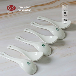 Thìa Sứ Trắng Trơn - Sứ Minh Châu