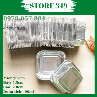 Chén Giấy Bạc Vuông 50 - 200 Cái