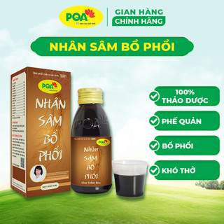 PQA NHÂN SÂM BỔ PHỔI(siro): bị ho do hút thuốc lá, thuốc lào lâu năm, bị ho do thường xuyên tiếp xúc với người hút thuốc