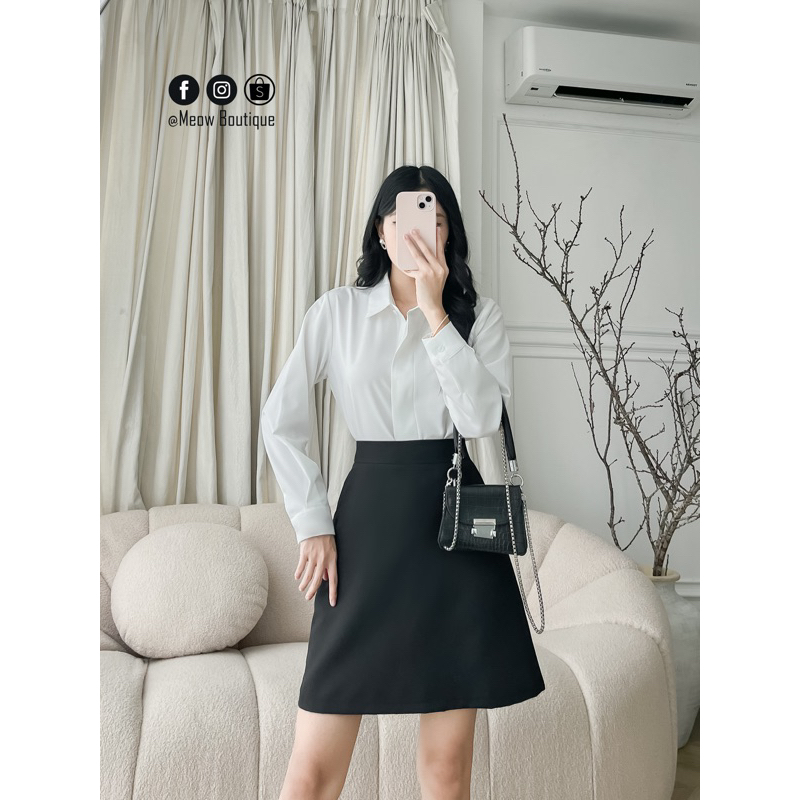 Váy chữ A mini công sở có túi 2 bên XS-XXL Meow Boutique