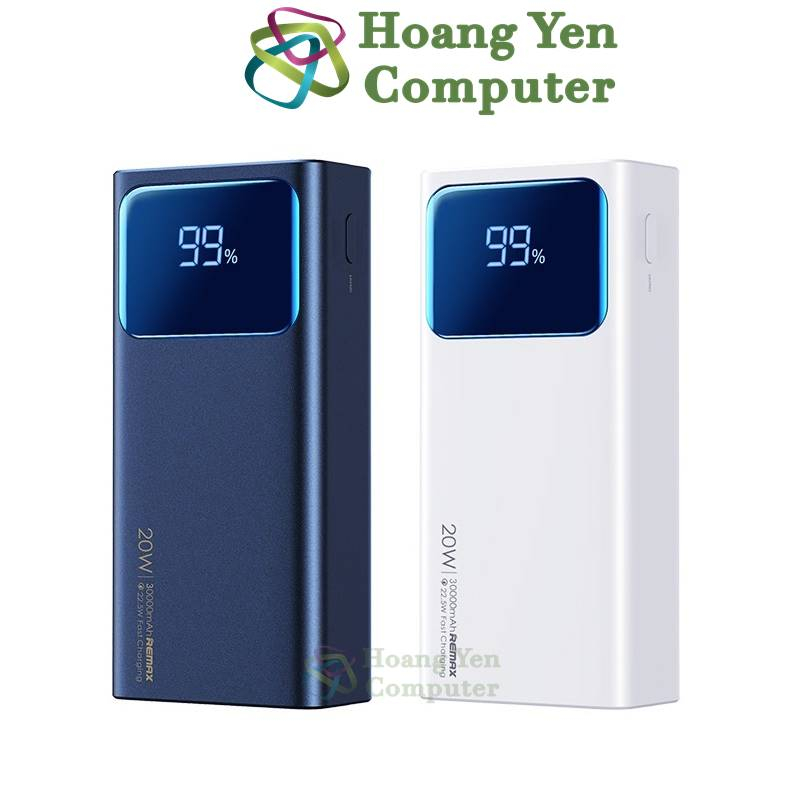 Sạc Dự Phòng Remax RPP-571 30000Mah (Sạc Nhanh QC3.0, VOOC 2.0, PD20W), Tích Hợp Cáp Sạc - BH 1 Năm - Hoàng Yến Computer