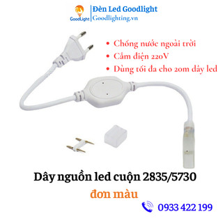 Dây nguồn led cuộn có gim 2835/5730/5050 - sử dụng cho led cuộn 220v ngoài trời