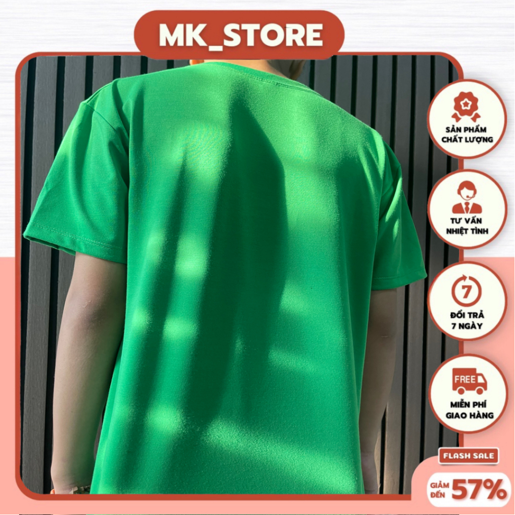 Áo Thun Unisex Xanh Két Cổ Tròn  ,Đủ size hot nhất mùa hè, Vải Thun Mát Mịn ,Co Dãn Nhẹ