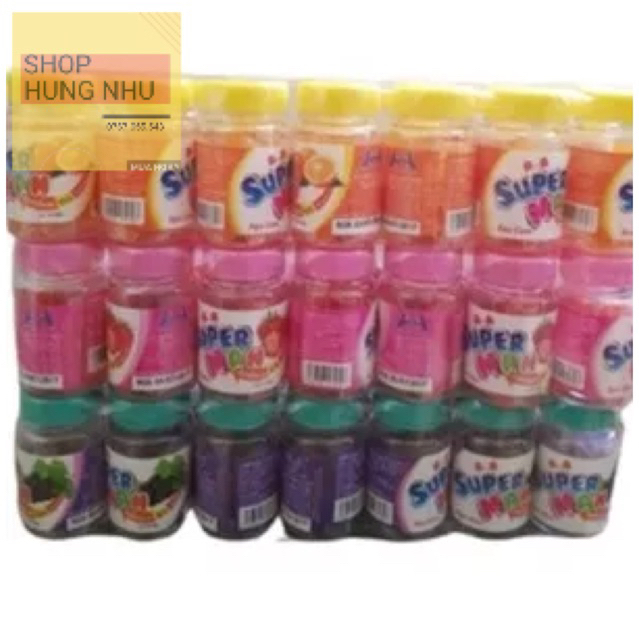 Combo sỉ 14 lọ kẹo dẻo trái cây Superman Canxi chính hãng bổ sung Calcium và Vitamin D3 cho bé