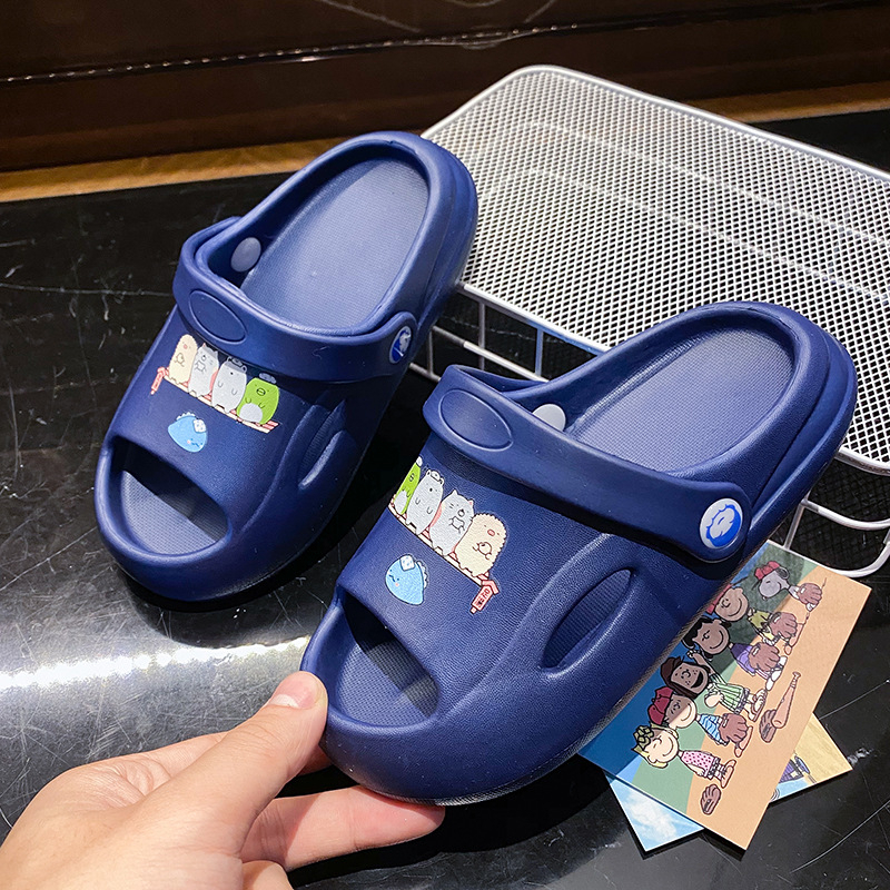 Dép cross cho bé tư 2-5 tuổi, Dép sandal bánh mỳ cho bé trai bé gái hoạ tiết 4 chú cừu chất EVA siêu nhẹ D4C01