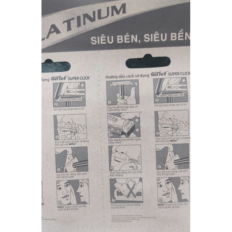 Vỉ 6 Bàn Cạo râu màu đen kèm lưỡi