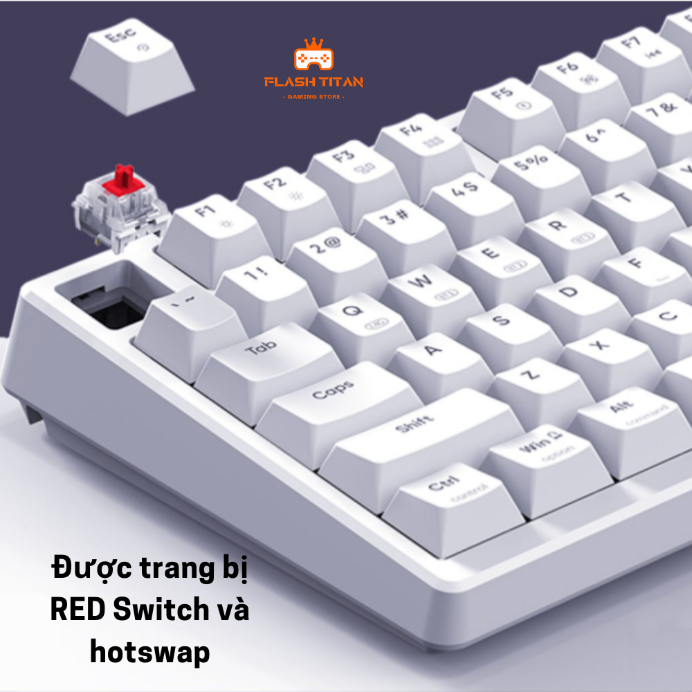 Bàn phím cơ không dây MONKA 3075 pro - Red Switch - Mạch xuôi - Led RGB nhiều chế độ - có màn LED | BigBuy360 - bigbuy360.vn