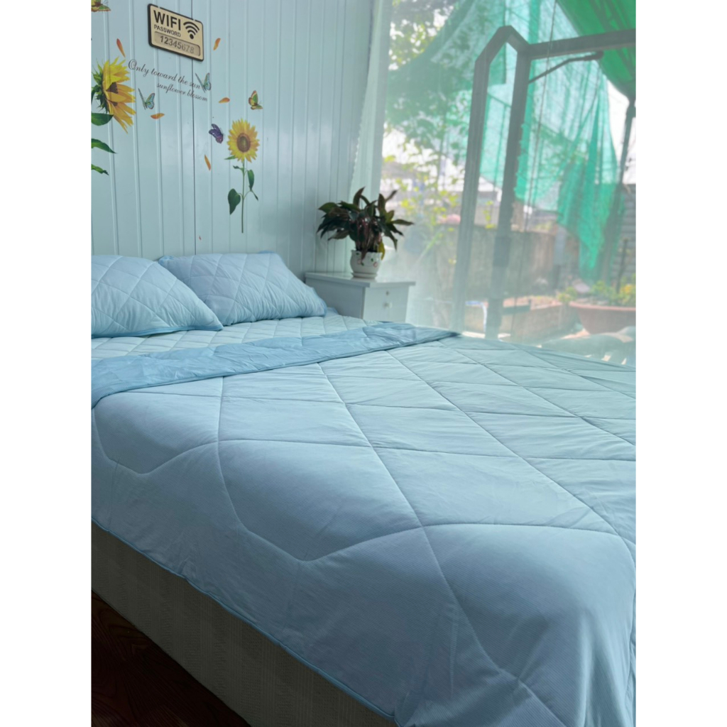 Chiếu điều hòa vải lụa nhật làm mát tự nhiên độ lạnh 0.3 1mx2m,1m2x2m,1m4x2m,1m6x2m,1m8x2m,2mx2m/Ga lạnh mùa hè N3