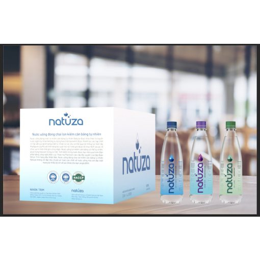 Thùng 24 chai nước đóng chai ion kiềm cân bằng tự nhiên Natuza 500ml