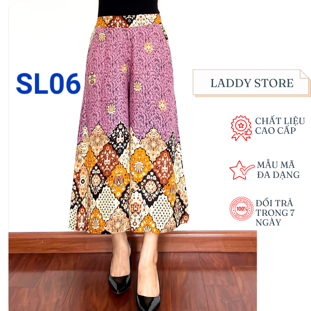 Quần Ống Rộng Dạng Váy Cho Nữ Chất Liệu Lanh Lụa Cao Cấp Mềm Mịn Và Cực Mát - Laddy Store