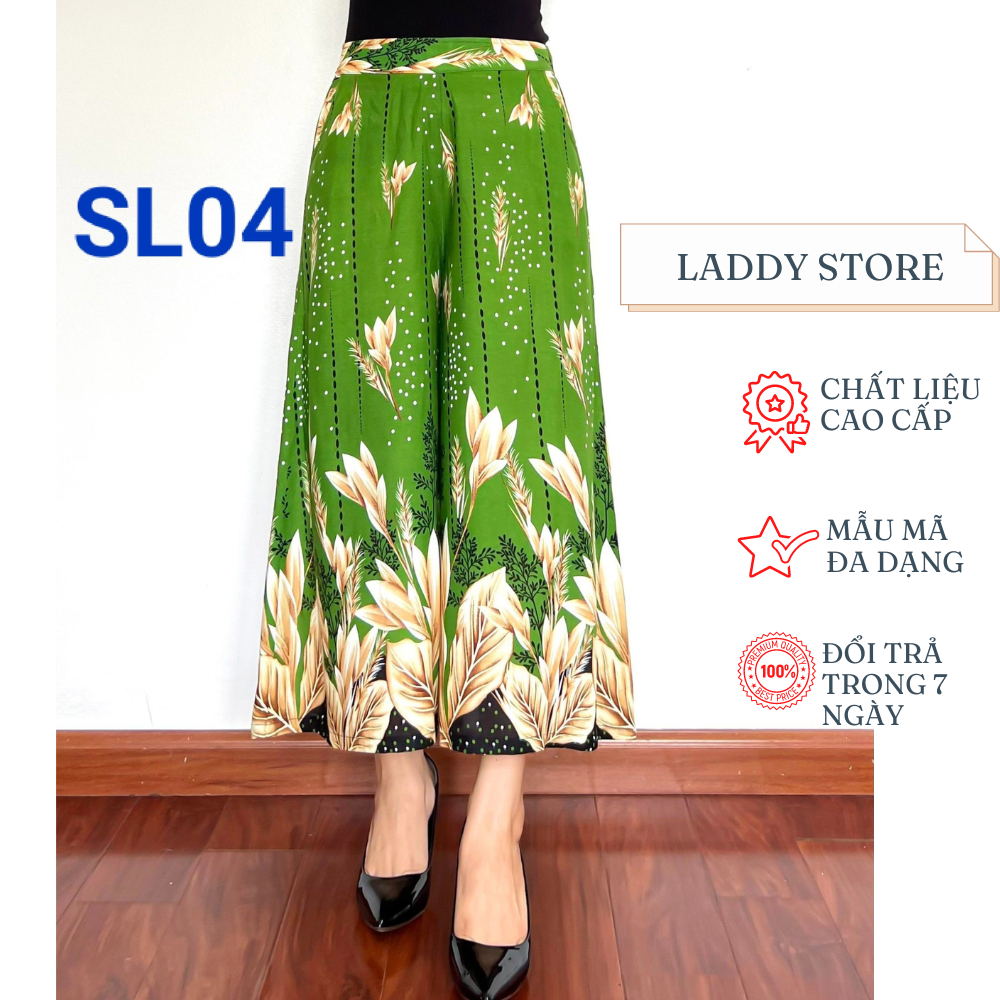 Quần Ống Rộng Dạng Váy Cho Nữ Chất Liệu Lanh Lụa Cao Cấp Mềm Mịn Và Cực Mát - Laddy Store