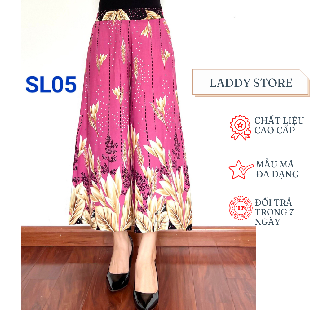 Quần Ống Rộng Dạng Váy Cho Nữ Chất Liệu Lanh Lụa Cao Cấp Mềm Mịn Và Cực Mát - Laddy Store