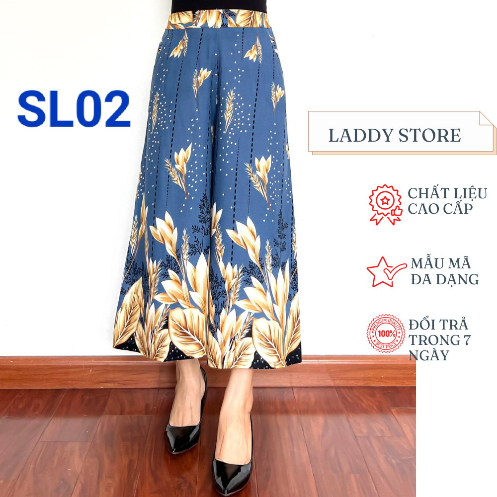 Quần Ống Rộng Dạng Váy Cho Nữ Chất Liệu Lanh Lụa Cao Cấp Mềm Mịn Và Cực Mát - Laddy Store