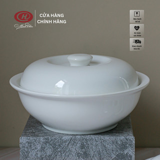 Âu Cơm Sứ Trắng Trơn Có Vành Dung Tích 1L - LC18 - Sứ Minh Châu