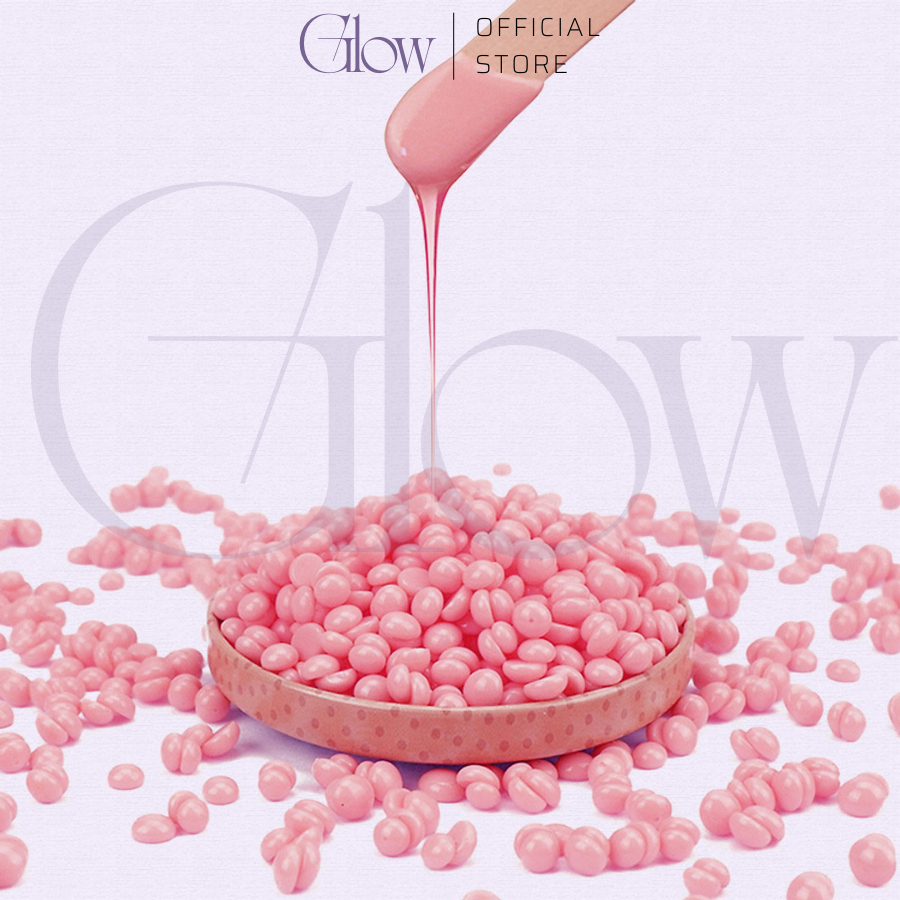 Sáp Wax Lông Sữa Dừa Màu Hồng GLOW WAXING Cao Cấp, Siêu Bám Lông Chuyên Wax Nách, Bikini Tặng Kèm Que Che Tên Sản Phẩm