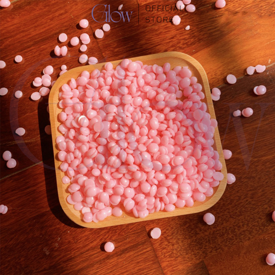 Sáp Wax Lông Sữa Dừa Màu Hồng GLOW WAXING Cao Cấp, Siêu Bám Lông Chuyên Wax Nách, Bikini Tặng Kèm Que Che Tên Sản Phẩm