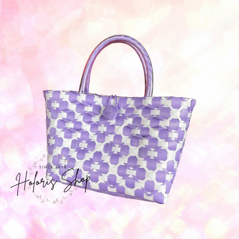 Túi xách đan tay hoạ tiết HOA MAI