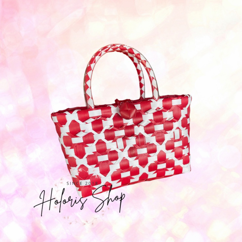 Túi xách đan tay hoạ tiết HOA MAI