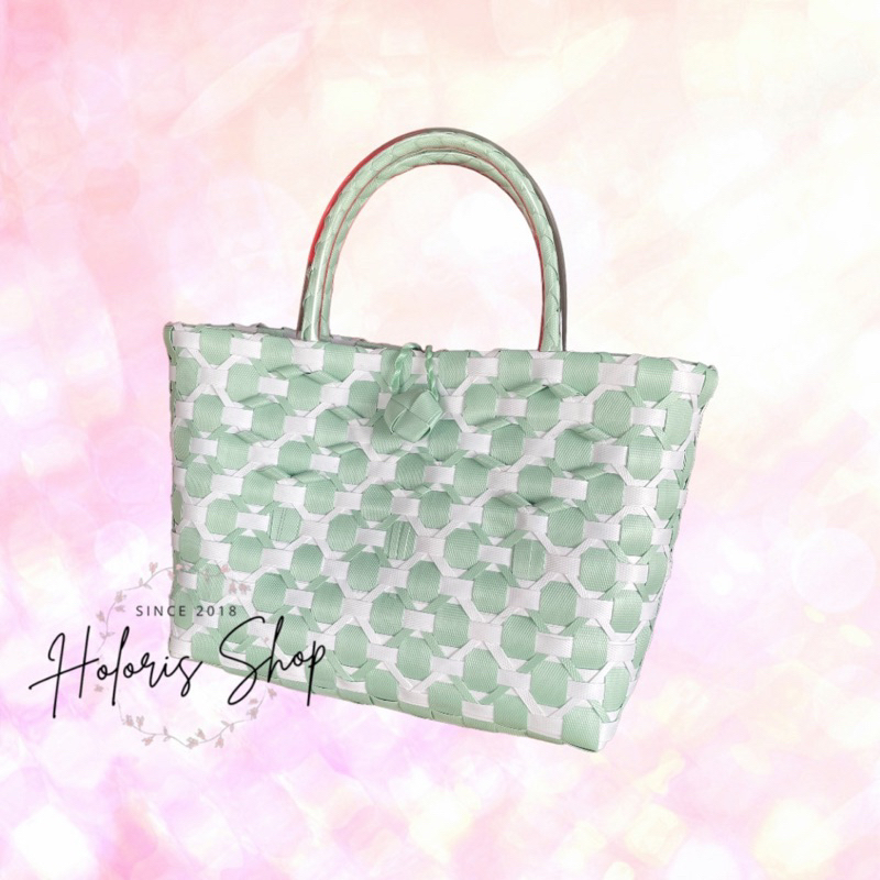 Túi xách đan tay hoạ tiết HOA MAI