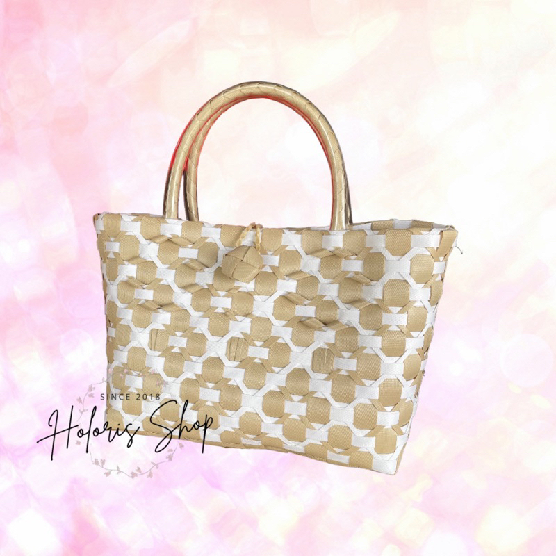 Túi xách đan tay hoạ tiết HOA MAI