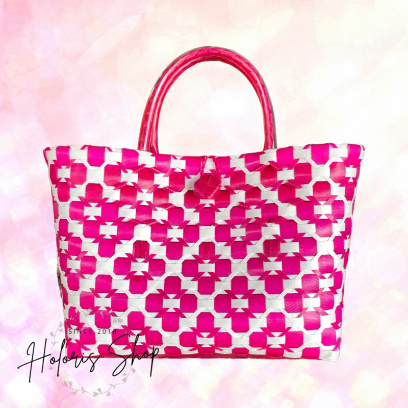 Túi xách đan tay hoạ tiết HOA MAI