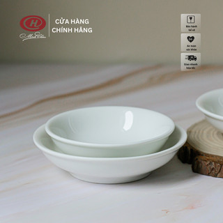 Đĩa Chấm Sứ Trắng Trơn - Sứ Minh Châu