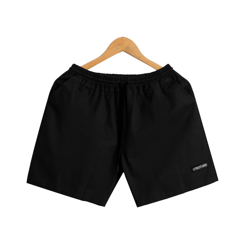 Quần Short Kaki Cotton Form Unisex May Tag Cao Su U.TEESTUDIO Đơn Giản Cho Nam Và Nữ
