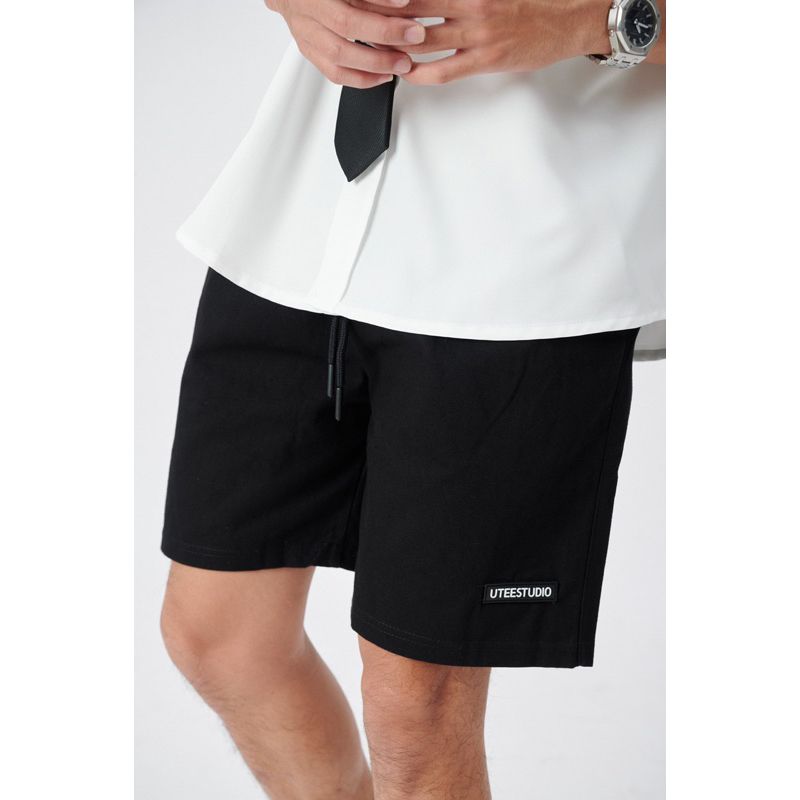 Quần Short Kaki Cotton Form Unisex May Tag Cao Su U.TEESTUDIO Đơn Giản Cho Nam Và Nữ
