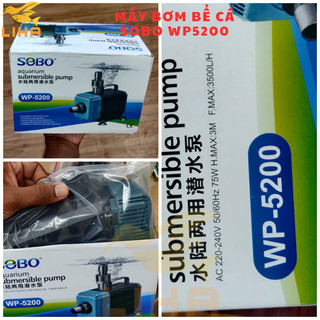 Máy Bơm Hút Cặn Đáy Hồ Cá SOBO WP-5200 – Công Suất 75W, Lưu Lượng 3500L/H - Máy Bơm Nước Hút Cặn Cho Hồ Cá