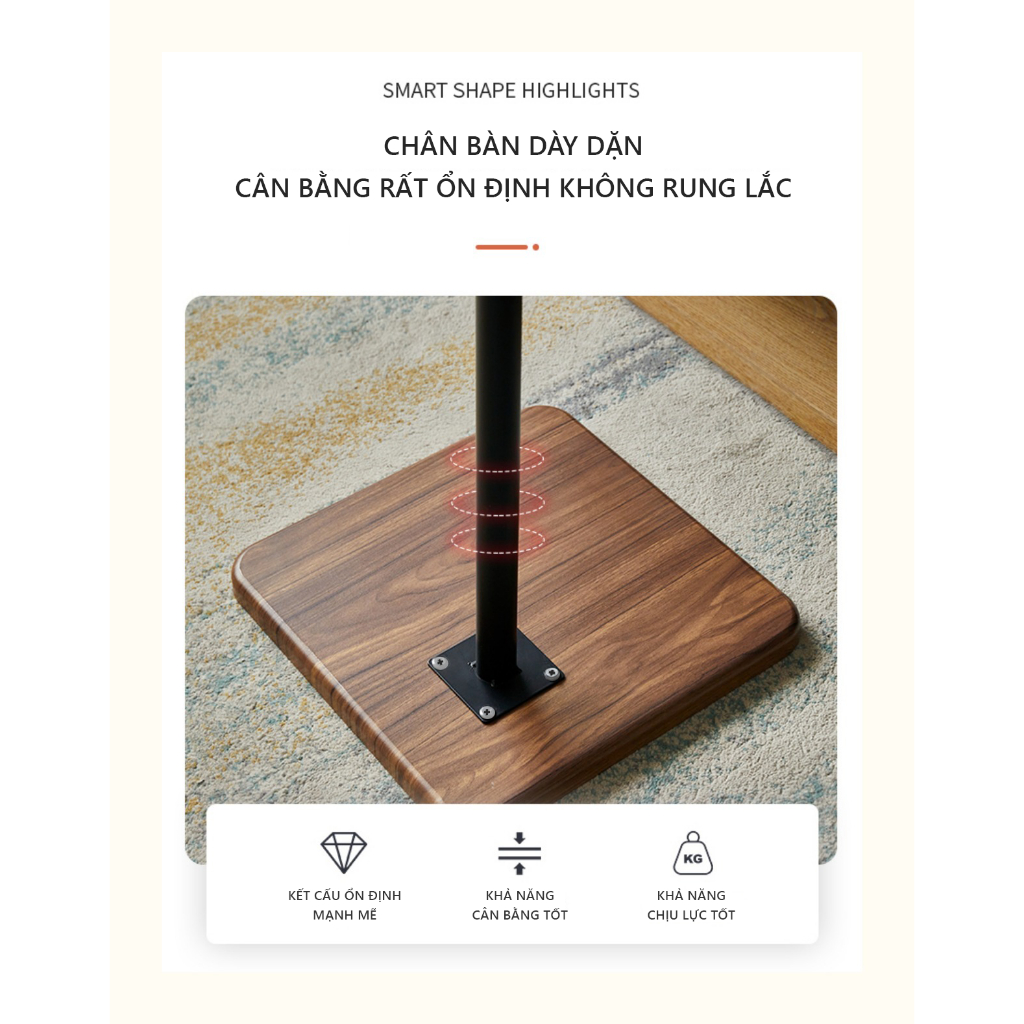 Bàn trà cafe cạnh sofa phong cách Netro thương hiệu Unlimi - GM88