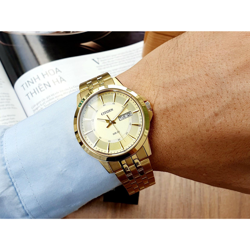 Đồng Hồ Nam CITIZEN Quartz BF2013-56P Chính Hãng Tặng Dây Da Cao Cấp