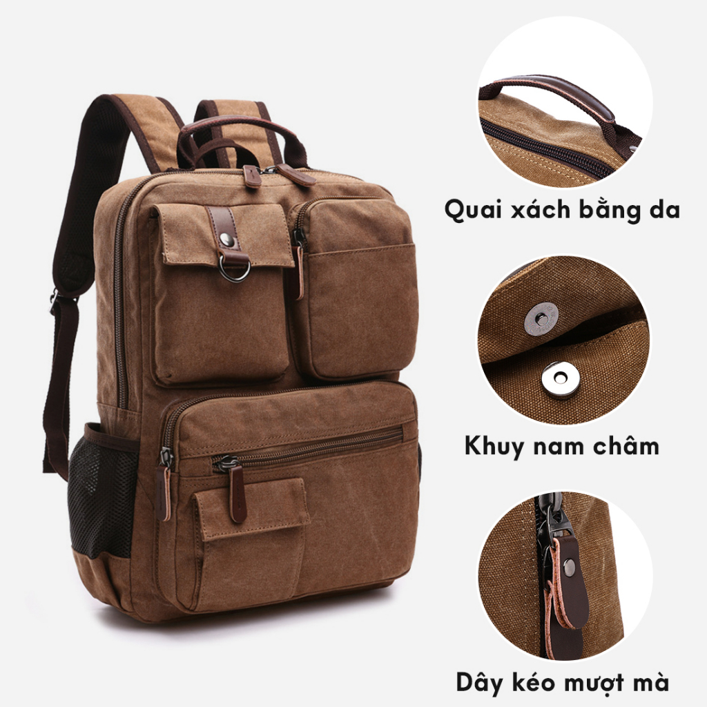 Balo Nam Nữ GEMI - Balo thời trang,balo học sinh nhiều ngăn tiện dụng  - B8042