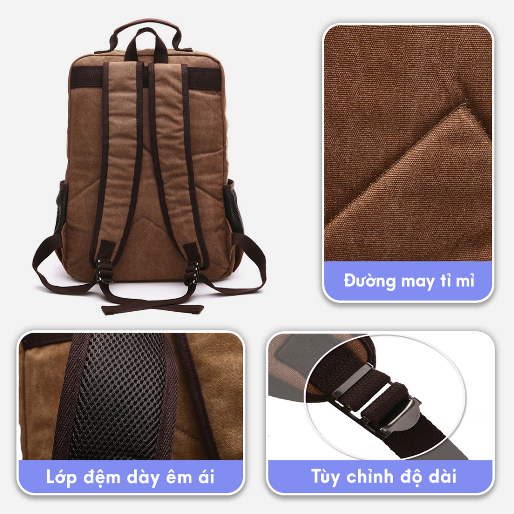 Balo Nam Nữ GEMI - Balo thời trang,balo học sinh nhiều ngăn tiện dụng  - B8042