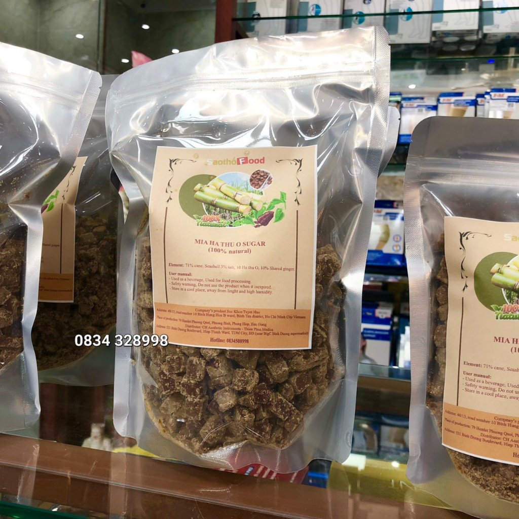 Đường mía hà thủ ô 100% thiên nhiên bịch 500gr/1kg