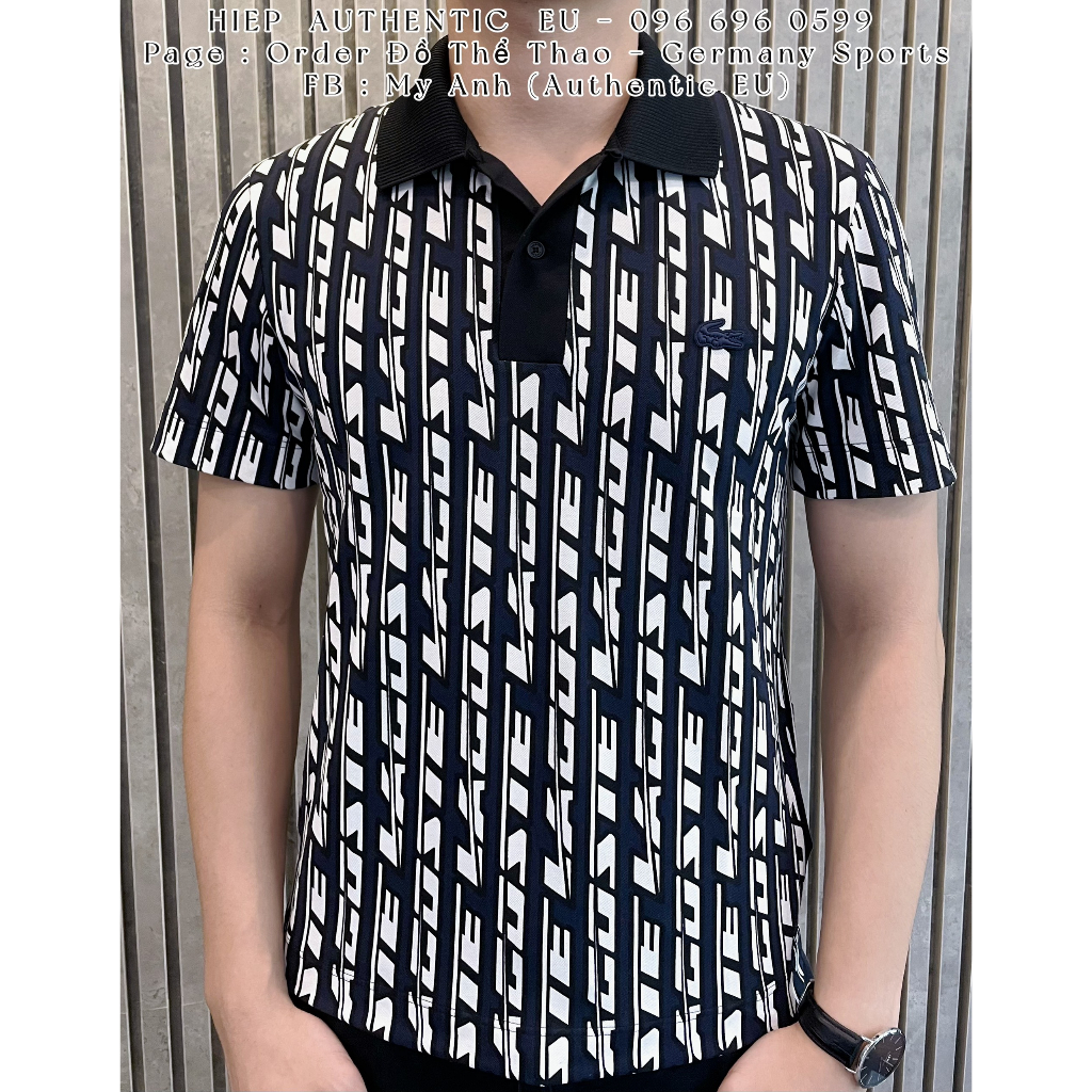 Áo Polo Nam Cá Sấu Có Cổ Thời Trang, Áo Phông Kẻ Ngang Chất Vải Polo Lacoste PH7149