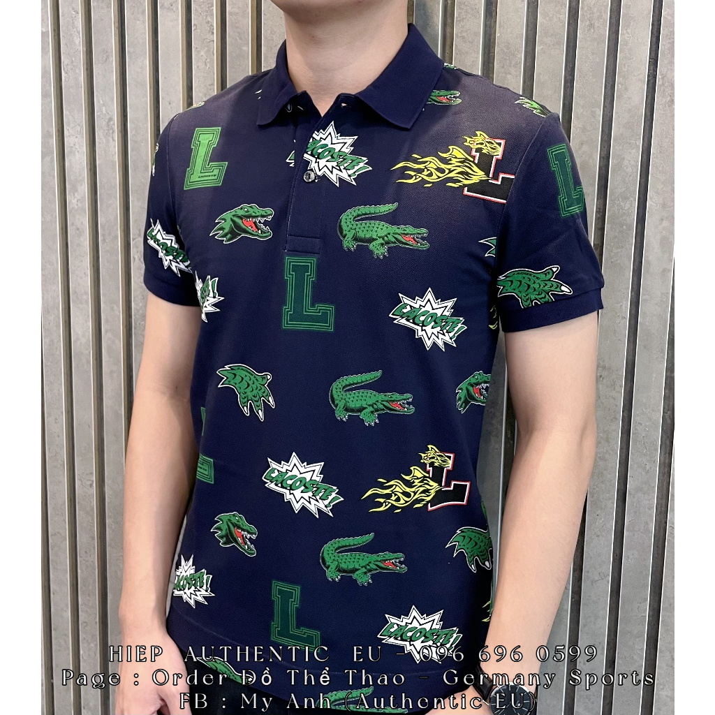 Áo Polo Nam Cá Sấu Có Cổ Thời Trang, Áo Phông Kẻ Ngang Chất Vải Polo Lacoste PH7149
