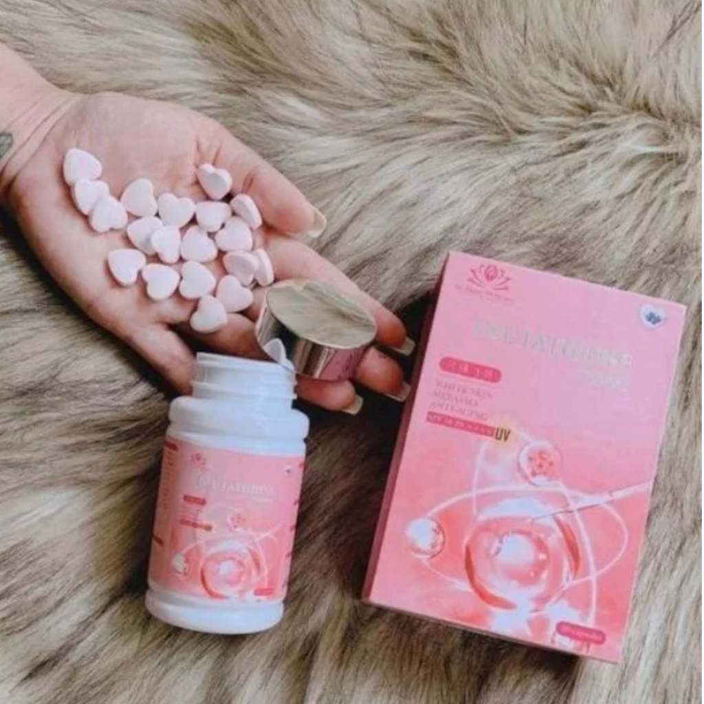 Viên ngậm trắng da hủy nám Glutathione 2500mg, viên uống chống nắng trắng da cải thiện nội tiết ngừa lão hóa lọ 60 viên