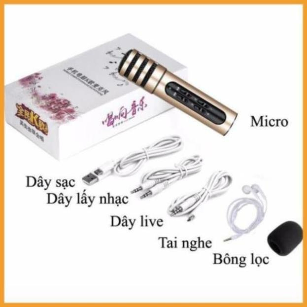 Micro Livestream C7 ,Thu Âm Hát Karaoke Livestream 3 in 1 - Chính hãng BH 12t