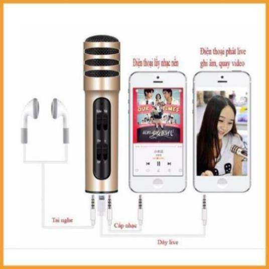 Micro Livestream C7 ,Thu Âm Hát Karaoke Livestream 3 in 1 - Chính hãng BH 12t