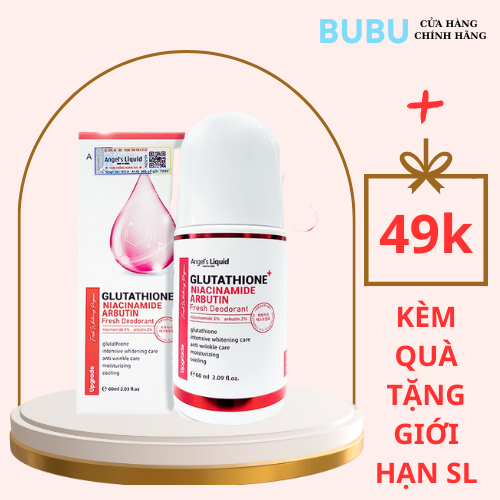 Kèm Quà Tặng Giới Hạn - Lăn Nách Glutathione, Lăn Khử Mùi Glutathione Mờ Thâm Dưỡng Trắng 60Ml - Chính Hãng