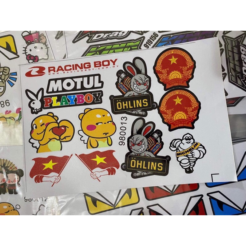 TEM RỜI WAVE 50-100-110 GẤU DÂU - TEM CAO CẤP CHỐNG THÁM NƯỚC