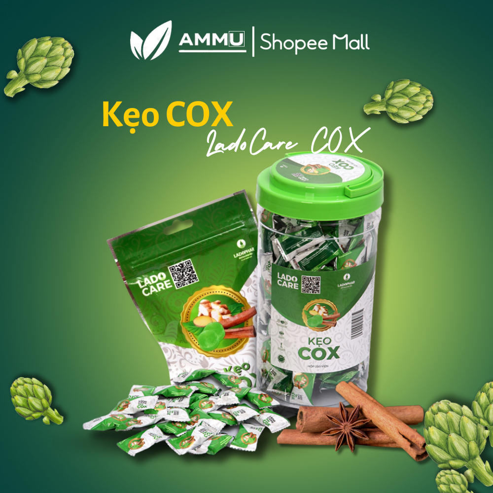 Lado Care Kẹo Cox Ladophar Hộp 250 Viên