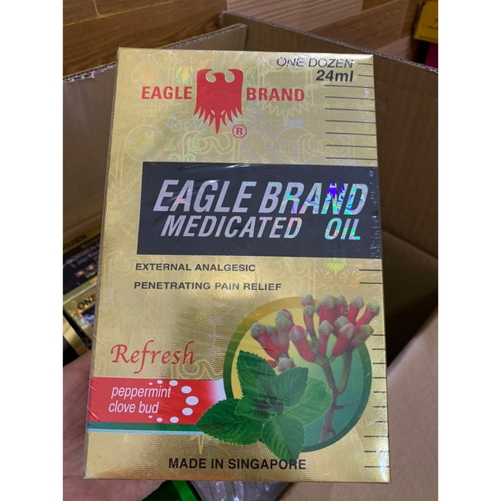 Dầu gió con ó Eagle Brand 2 nắp thị trường MỸ - Made in Singapore