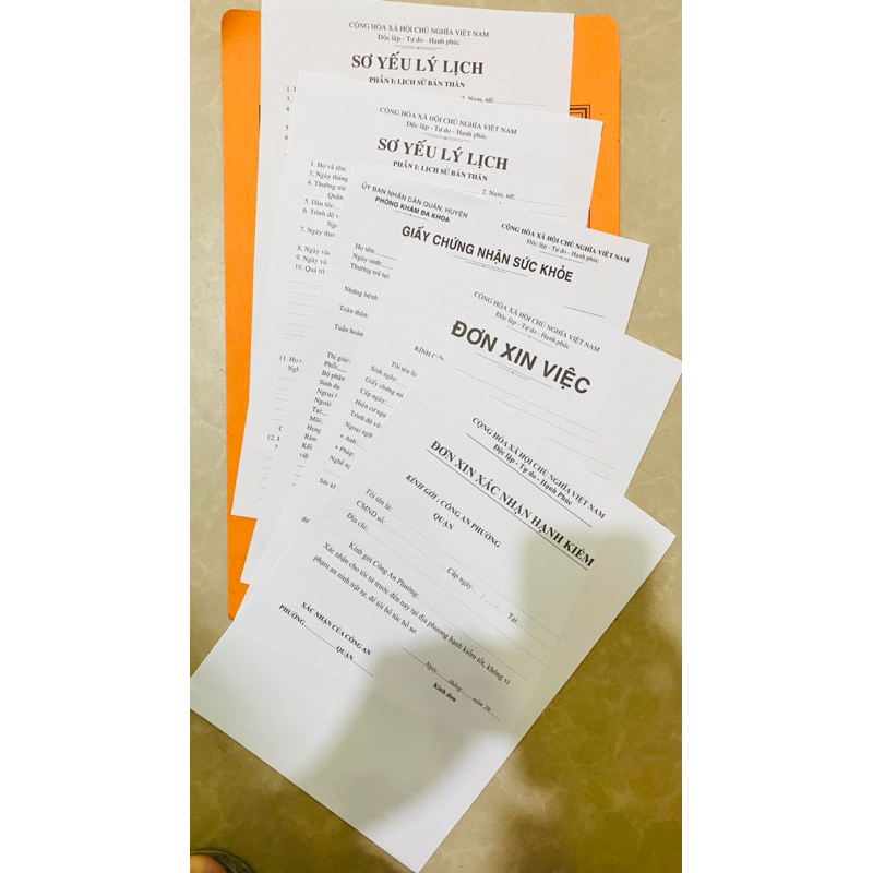Bộ hồ sơ xin việc làm