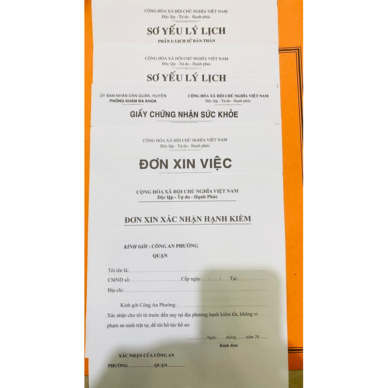 Bộ hồ sơ xin việc làm