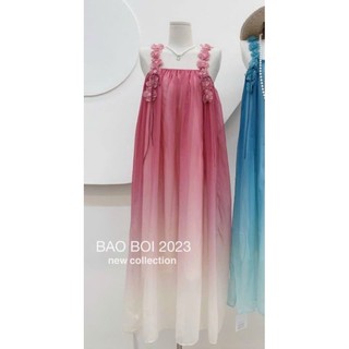 Đầm maxi loang màu