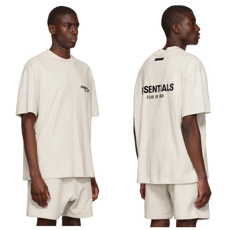 ÁO PHÔNG ESSENTIALS FOG LIGHT OATMEAL SS22 AUTHENTIC 100%